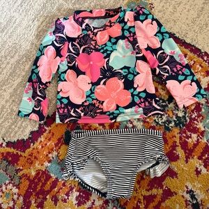 Carter's Floral Rashguard Swim Set - 6m